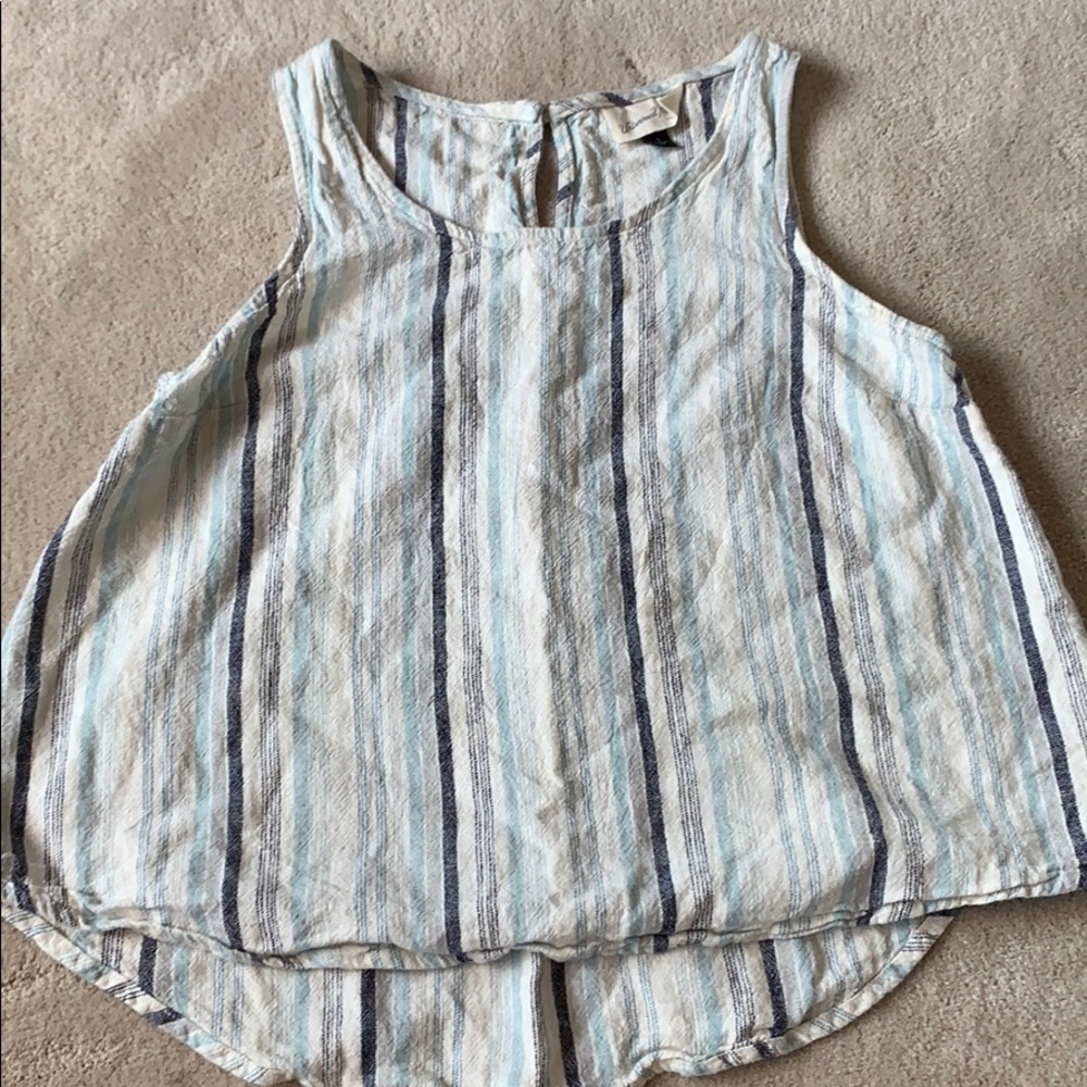 Blue and white tank top